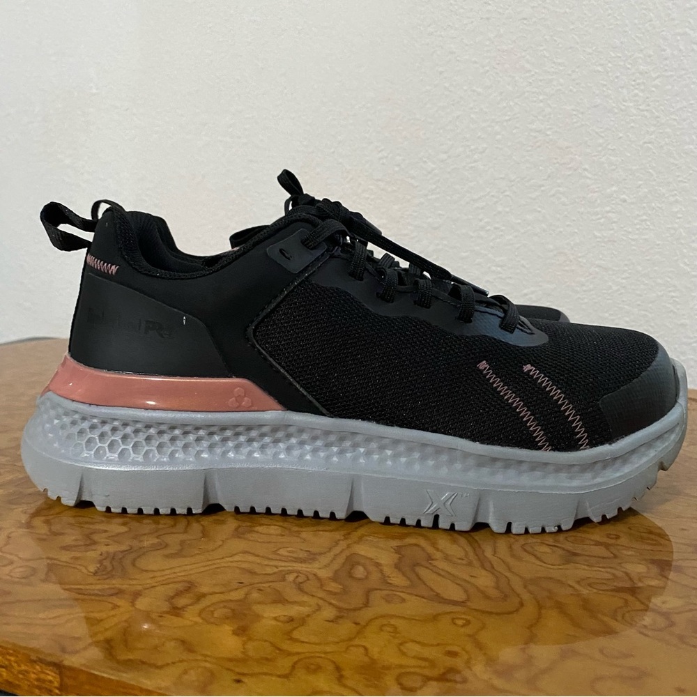 Timberland Pro Setra composite Toe Women's Work Sneakers Size 6 Wide Black/Pink